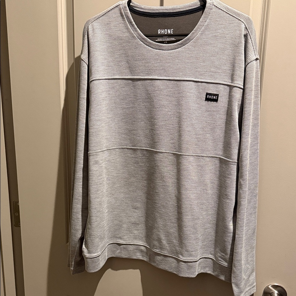 Rhone Light Gray Crewneck Pullover